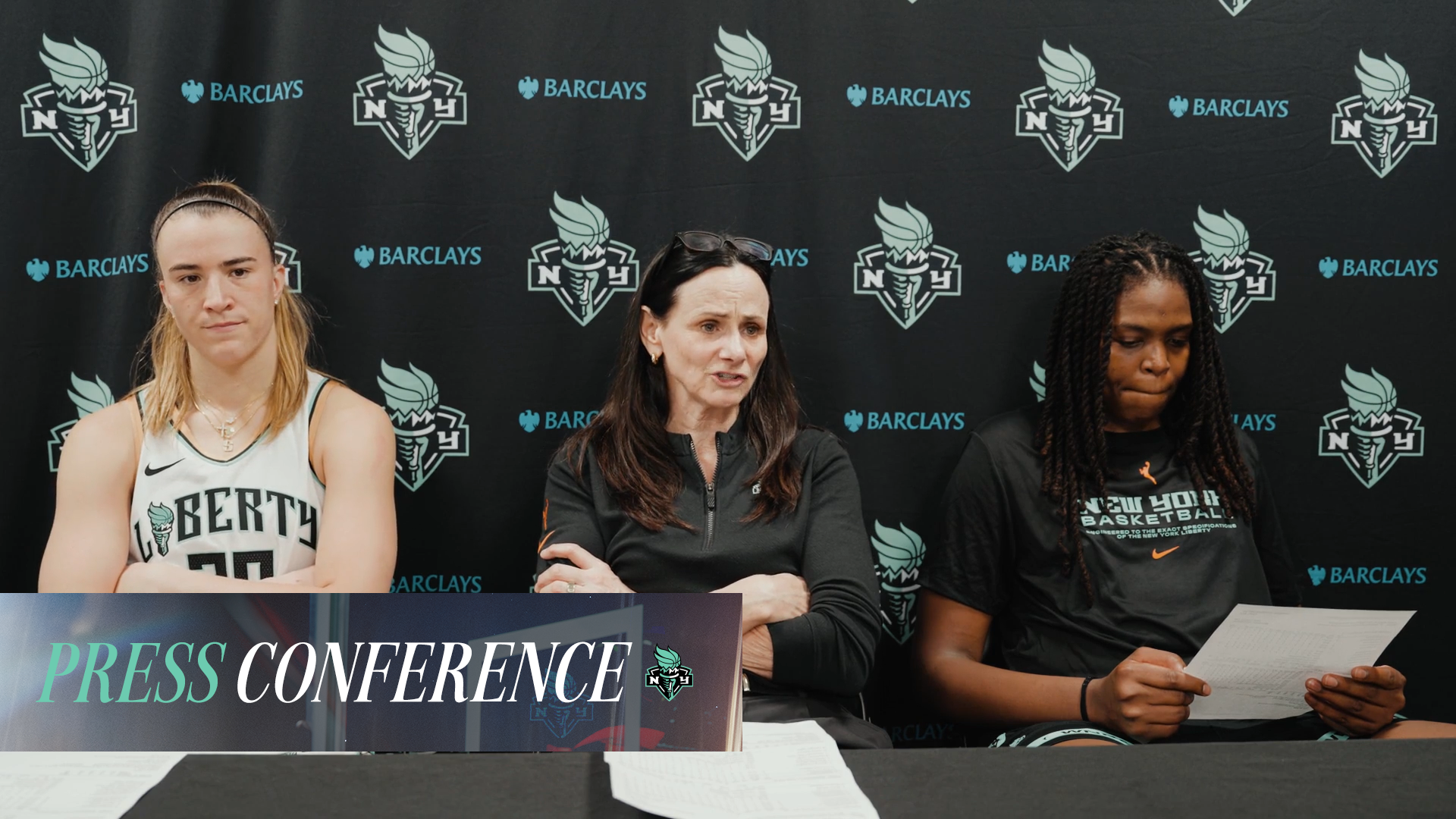 Jonquel Jones, Sabrina Ionescu & Coach Sandy Brondello | Postgame Press Conference | Aug. 16, 2025